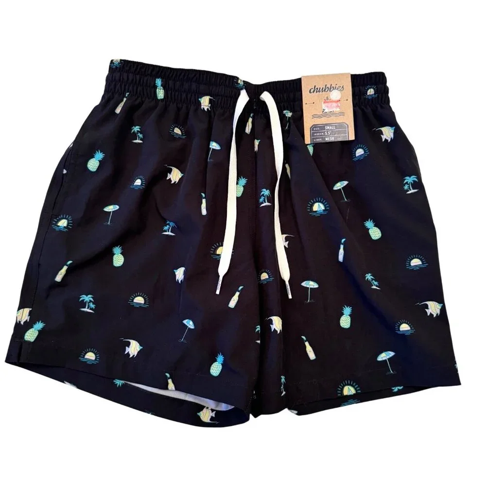 Chubbie's Classic Lined 5.5-Inch Swim Trunks NWT The Beach Essentials $70